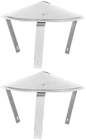 MOTHNUR 2 Pièces Chapeau de Cheminée Étanche Protection Anti-Pluie et Vent pour Conduit de Toit Capuchon Métallique Résistant pour Sortie de Cheminée et Ventilation Extérieure