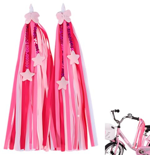 YIPFEN 1 Paire Serpentins de Guidon Vélo Enfant Multicolores pour Décoration - Accessoires Vélo (Coloré)
