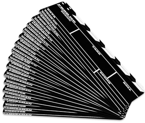 Stair Treads for Wooden Steps 15PCS, 8x30 Black Movie Clapboard Indoor Non Slip Stair Runner Rug Cinema Clapboard Washable Reusable Stair Carpet Safety Mats Peel and Stick for Kids Elders Dogs