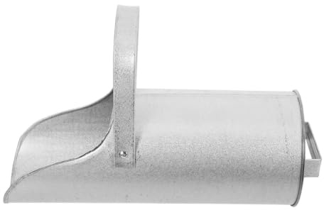 Zerodeko Funnel per Calcestruzzo in Ferro, Argento, per Colata Precisa e Uniforme, per Costruzioni Secondarie e Cantiere, con Manico, Utensile Portatile