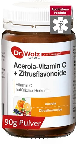 Dr. Wolz Acerola-Vitamin C + Zitrusflavonoide natürlicher Herkunft, 90 g