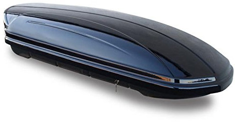 Skibox Dachbox schwarz VDP-MAA460G großer Dachkoffer für Ski 460 Liter abschließbar + Alu-Relingträger Dachgepäckträger Opel Zafira A 99-04