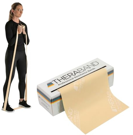 ARTZT Thera-Band Übungsband Fitnessband Gymnastik Band 5,5m ex.leicht beige