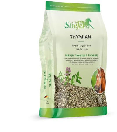 Stiefel Thymian 500g – Einzelfuttermittel für Pferde, gerebelte Thymian-Kräuter, unterstützt Atemwege & Verdauung, natürliche Kräuterergänzung