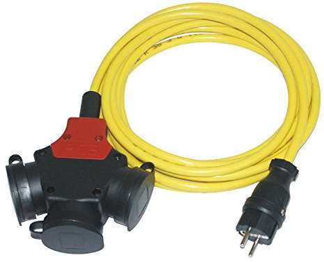 PC ELECTRIC 980905315581 Verlängerungskabel 3-fach K35 3G1.5 Länge 5 m IP44