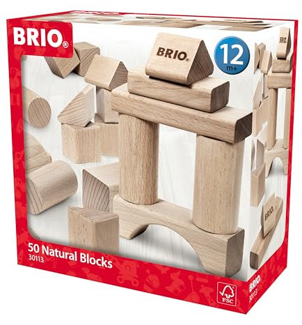 BRIO Infant/Toddler - Natur Holzbausteine, 50 Teile