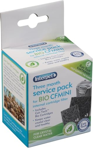 Interpet 3-Monats-Servicepaket für den Interpet-Innenpatronenfilter CF Mini (3 x Filterpatrone mit eingebauten Algaway-Kugeln)