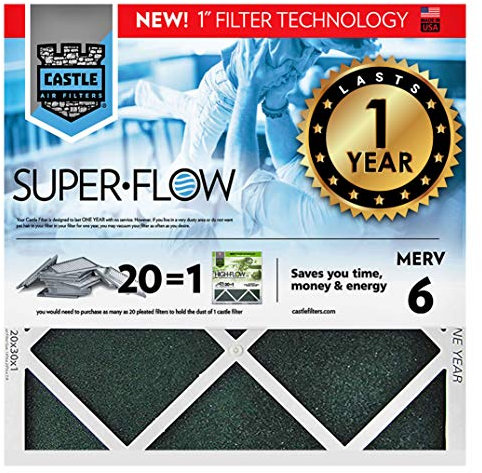 No Toil Castle HVAC-Ofenfilter, MERV 6, 50,8 x 91,4 x 2,5 cm