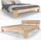 SANZARO Holzbett 160 x 200 cm - Massivholz Bett Kiefer Doppelbett Balkenbett Bettgestell Bettrahmen Lattenrost, Natur
