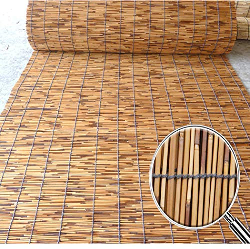 HHXX Pflanzen-Versand Sichtschutz Schilfmatte Schilfrohrmatte Lärmschutz Windschutz Strohmatte für Garten, Terrasse, Balkon