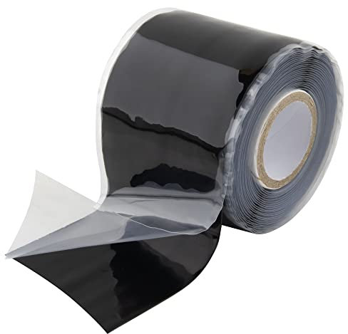 Seki Nastro di Silicone Autosaldante Nero, 5,0 cm X 3 m, Impermeabile, per Riparazione di Tubi, Riparazione di Cavi, per Riparazioni Impermeabili