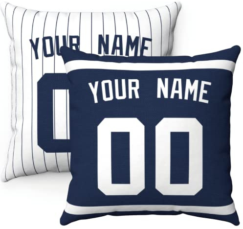 ANTKING Throw Pillow 2 Packs Personalized Custom Any Name and Number for Men Women Boy Gift