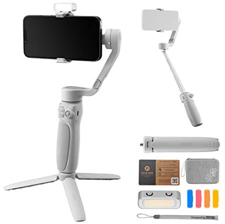 Zhiyun Smooth Q4 Combo Gimbal estabilizador, barra de extensión incorporada, portátil y plegable, estabilizador de vlogging, YouTube TikTok Video