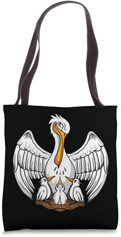 Pelican in Her Piety Catholic Symbols Traditional Latin Mass Tote Bag