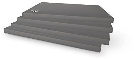mutatio Einlegeböden 4er Set Bodenplatte In Grau Einleger Böden Für Aktenschrank Fachboden ca. B 37,2 cm x H 1,8 cm x T 30,7 cm Zubehör Für Regal (Grau)