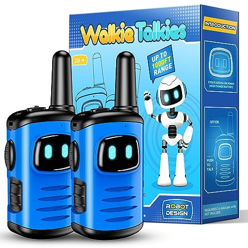 EUTOYZ Walkie Talkie Kids, Toys for 3-8 Year Old Boy Gift for 5 6 7 8 Year Olds Boys Toys Age 4-7 Kids Toy Age 3 4 5 Outdoor Walkie Talkie Sensory Xmax Blue