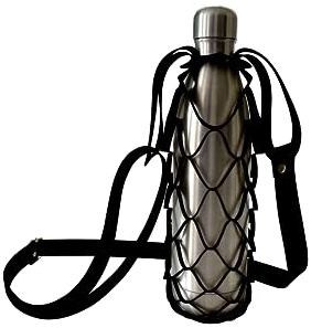 VINSTRIP® Cross-Bottle-Bag Flaschentasche zum Umhängen mit stufenlos verstellbarem Gurt - praktisches Accessoire für Sport, Shoppen, Reisen, Ausflüge, Festivals, am Strand, Schulweg & Arbeit