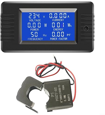 Leistungsmonitor mit LCD-Display - Wechselspannungs-, Strom- und Frequenz-Energiemessgerät