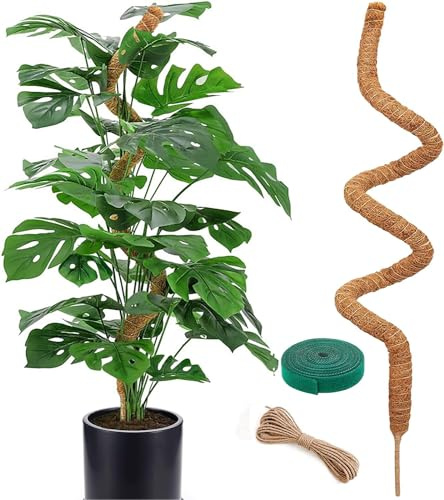 48 Inch Moss Pole, Bendable Moss Pole for Plants Monstera - Moss Poles for Climbing Plants Indoor, Handmade Coco Coir Plant Support Stakesfor Potted Plants, Pothos, Philodendron