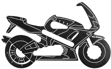 Tarjeta multiherramienta, tarjeta de herramientas portátil en forma de motocicleta, multiherramientas 20 en 1 para hombres, él, papá, marido, niños, adolescentes