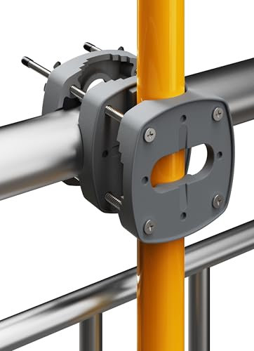 4smile Ständer für Balkon Sonnenschirm, Sonnenschirmständer Schirmständer Balkongeländer Sonnenschirm - Ersatz für Schirme bis 2 m, Platz sparen Parasol Stand SunnyBoy 4.0 Grau