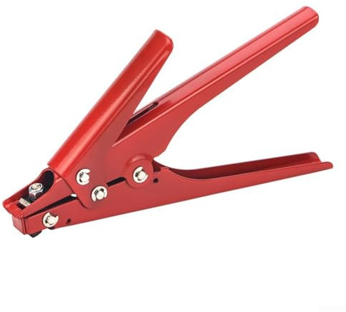 Nylon-Kabelbinder-Zange, HS-519 Kabelbinder-Befestigungswerkzeug, Kunststoff-Reißverschluss-Binde-Spannwerkzeug für Kunststoff-Nylon-Kabelbinder 2,4-9 mm zur Befestigung von Kabeln und Drähten