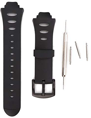 BONKZEBU Bracelet de Rechange en Caoutchouc Étanche pour Montre Intelligente Noir Souple Accessoire Sportif de Plein Air