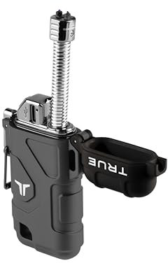 True Utility Plasma Lighter - Briquet à Arc Rechargeable - Allume feu avec col rétractable, Coupe-Vent, résistant à l'eau, Chargement USB-C et Plus de 300 allumages