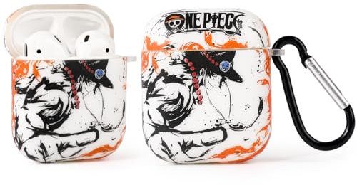 LEWOTE Compatibile con Apple AirPods (2a/1a generazione) custodia protettiva divertente con simpatico cartone animato con portachiavi (asso)