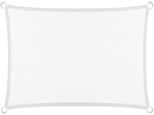 Filet d'ombrage Filet Protection Solaire 250 x 260 cm, Protection Solaire Hdpe, Respirant, Perméable, Voile d'ombrage Jardin Parasols D'Extérieur, pour Terrasse, Balcon, Jardin, Blanc