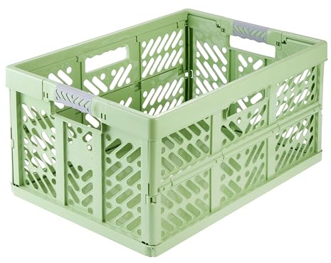 keeeper ben Stabile Profi-Klappbox mit Soft-Touch Griffen, 54 x 37 x 28 cm, 45 l, Eco Line, Grün (Eco Grass Green)