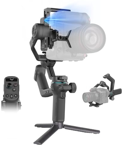 FeiyuTech SCORP-C2 3-Axis Gimbal Stabilizer with AI Tracking for DSLR, Mirrorless & Vlogging Camera, 7.72 lb (3.5 kg) Payload | Quick Landscape/Portrait Switch | Gesture Control
