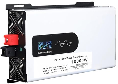 Inverter Onda Sinusoidale Pura 12V 24V 48V 60V 72V 96V a Ac 110/220v Invertitore Solare Trasformatore Di Potenza Convertitore Con 2 Presa E Display LED Protezione Multipla,per, Campeggio Essentials