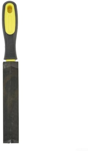 Lima per affilatura per sega da potatura con lama in acciaio con cuscinetto T12 e manico in TPR progettata per la manutenzione della lavorazione del legno e utensili da giardino (15,2 cm)