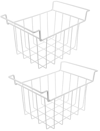SHINEOFI Lot De 2 Paniers De Rangement En Treillis Métallique Pour Congélateur Paniers Suspendus Pour Cuisine Pour Congélateur Coffre Bacs Suspendus