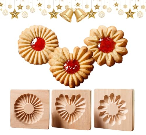 Per Biscotti In Legno | Timbri Riutilizzabili - Stampo Per Burro In Legno Di Faggio Intagliato,Per Snack Al Cioccolato Torta Lunare Corsi Culinari Uso Domestico Halloween Ringraziamento