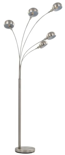 Generico Lampada da Terra 200 cm 5 Bulbi E14 Argento,Argento,8.3kg,282417