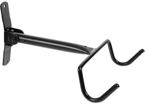 HEALEEP Heavy Duty Wall Mount Bike Hanger Rack with Dual Hooks for Indoor Bicycle Storage, Pedal Wall Hook for Mountain, Road, and Balance Bikes, Black