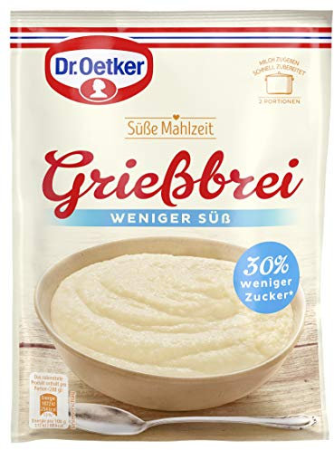 Dr. Oetker Grießbrei Weniger Süß, 12er Pack (12 x 76 g)