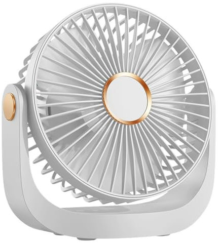 FGHB Dek Fa con luce notturna, Portale silenzioso Fa con batteria ricaricabile USB, rotazione a 360°, 5 impostazioni di semi, lama staccabile per una facile pulizia, per casa e ufficio