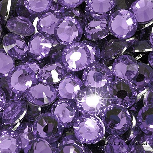 Little Snow Direct® Pack of 1000 Resin Crystal Flat Back Rhinestones Diamante Gems Nail Art & Crafts (Grape, 4mm)