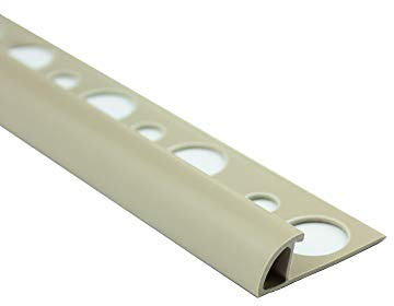 10x PVC Viertelkreis Fliesenschiene Abschlussprofil Bahama 8 mm 2,7 m | für dekorative Abschlüsse an Fliesenkanten mit runder Sichtkante, PVC, für 8 mm Fliesenhöhe, 2,7 m, Bahama, 10 Stück