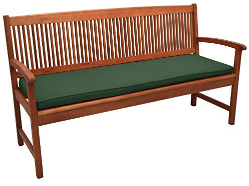 Beautissu Loft BK Auflage Bankkissen 100x48x5 cm Sitzkissen für Gartenbank Polster Auflage Gartenmöbel Polsterauflage mit Oeko-Tex Zertifikat - Kissen Dunkelgrün