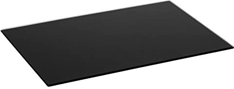 Harbour Housewares Glass Chopping Board - 50x40cm - Black - Large Dining Place Mats Cutting Mat Worktop Saver for Kitchen Cooking, Baking, Vegetable Preparation