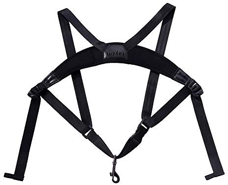 Rayzm Saxophongurt für Erwachsene und Kinder, Doppelschultern-Neopren (SBR) Memory Foam Strap für Sax, Gepolsterter, verstellbarer Gurt für Alto/Tenor/Sopran/Bariton-Saxophone