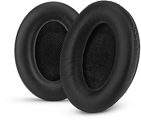 Upgraded Earpads for Bose QC15 & QC2 Replacement Ear Pads, Faux Leather & Real Memory Foam, Long Lasting, Also Fits QuietComfort 15, 2, Ae2, Ae2i, Ae2w, SoundTrue & SoundLink, Black By Brainwavz
