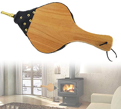 NANANA Fuelle de Chimenea Soplador de Fuelle de Madera Soplador de Chimenea Manual Barbacoa y Camping, para Acampar al Aire Libre Parrilla de Barbacoa, Opción Multiple,E
