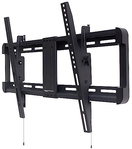 Amazon Basics Tilt TV Wall Mount With Horizontal Post-Installation Levelling For 81.2 - 208 cm TVs, Black
