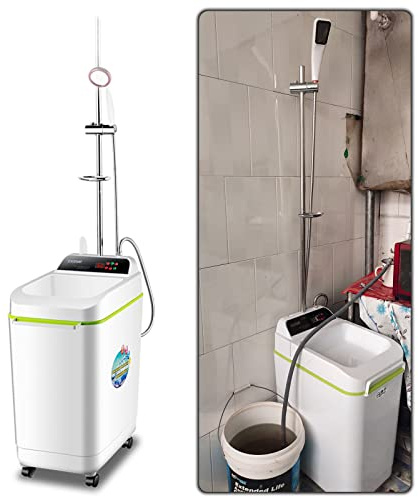 CUPLES Chauffe Eau Instantané Electrique pour Douche, Machine De Bain Mobile Intelligente 2000W, Chauffe-Eau Électrique, pour Ménage Cuisine Salle de Bain, 220V, 100L