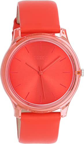 Oozoo Timepieces Damen Uhr| Armbanduhr Damen mit Lederarmband | Hochwertige Uhr für Frauen| Edle Analog Damenuhr in rund